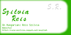 szilvia reis business card